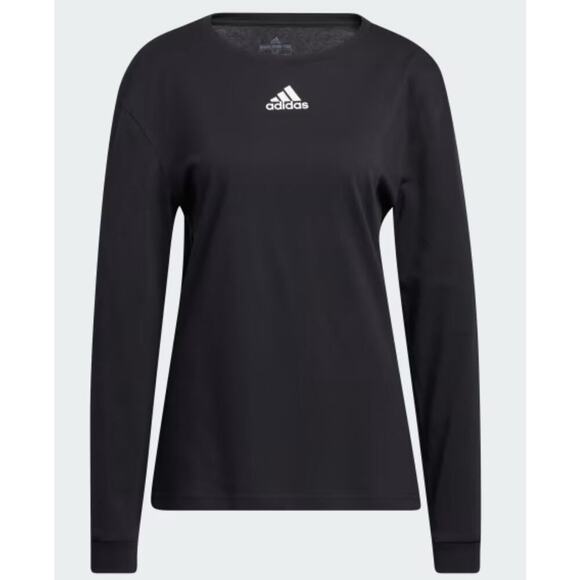 Adidas Women’s Long Sleeve Performance Tee – Black - Picture 1 of 3